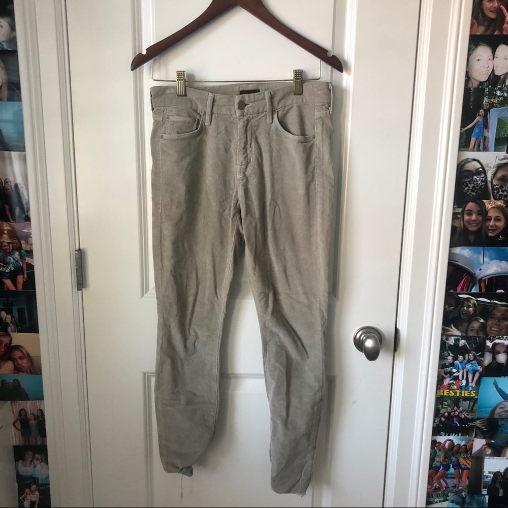 MOTHER Tan Corduroy Pant